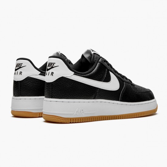 Nike Air Force 1 07 Sort Hvid Gum CI0057 002 Dame/Herre