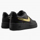 Nike Air Force 1 Sort Metallic Guld Removable Swoosh Pack CT2252 001 Dame/Herre