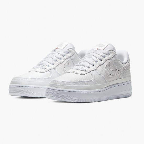 Nike Air Force 1 LX Tear Away Rød Swoosh CJ1650 101 Dame/Herre