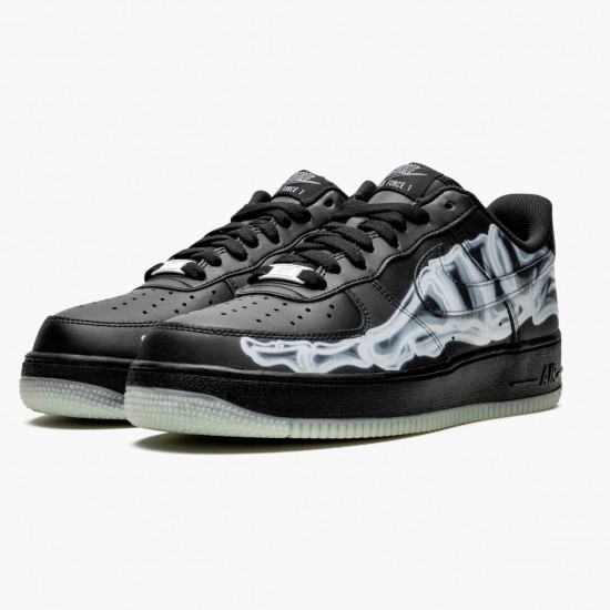 Nike Air Force 1 Low Sort Skeleton BQ7541 001 Herre