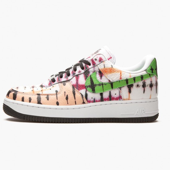 Nike Air Force 1 Low Sort Tie Dye CW1267 101 Dame/Herre