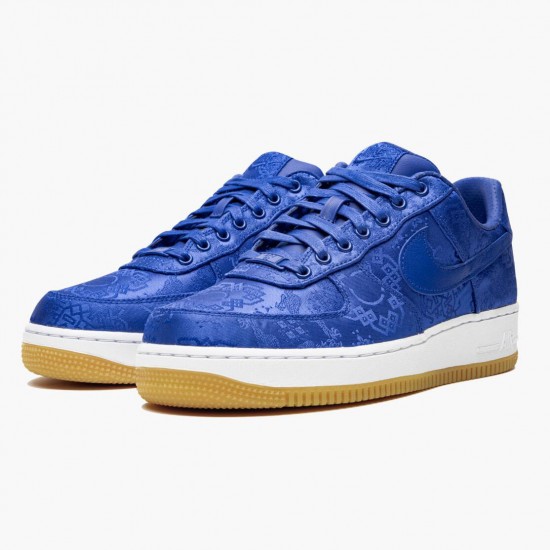 Nike Air Force 1 Low CLOT Blå Silk CJ5290 400 Dame/Herre