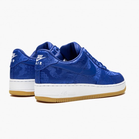 Nike Air Force 1 Low CLOT Blå Silk CJ5290 400 Dame/Herre