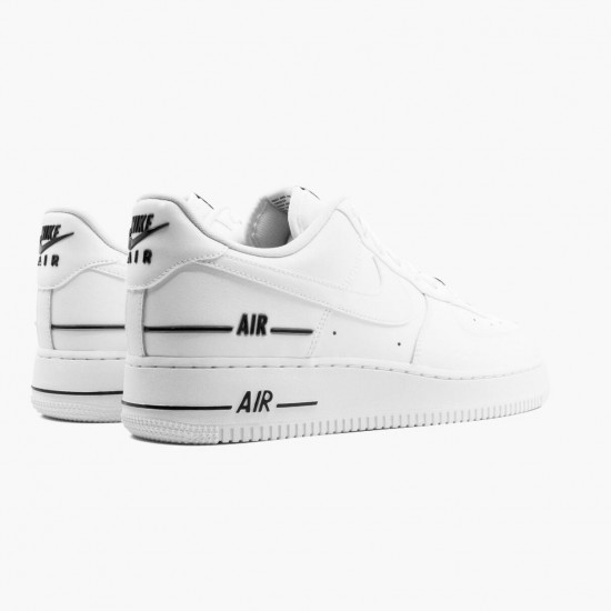 Nike Air Force 1 Low Double Air Low Hvid Sort CJ1379 100 Dame/Herre