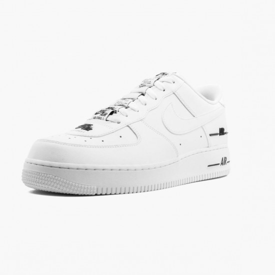 Nike Air Force 1 Low Double Air Low Hvid Sort CJ1379 100 Dame/Herre