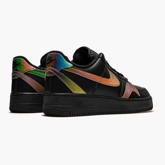 Nike Air Force 1 Low Misplaced Swooshes Sort Multi CK7214 001 Dame/Herre