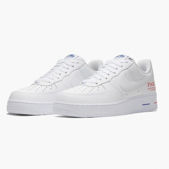 Nike Air Force 1 Low NBA Paris Game CW2367 100 Dame/Herre