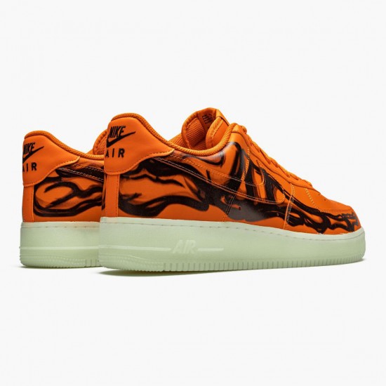 Nike Air Force 1 Low Orange Skeleton CU8067 800 Dame/Herre