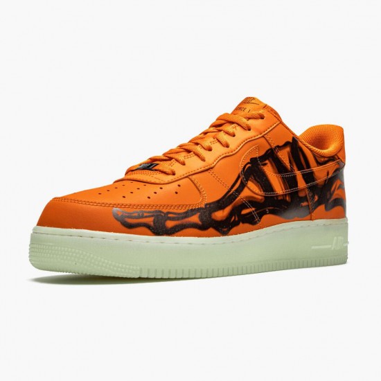 Nike Air Force 1 Low Orange Skeleton CU8067 800 Dame/Herre