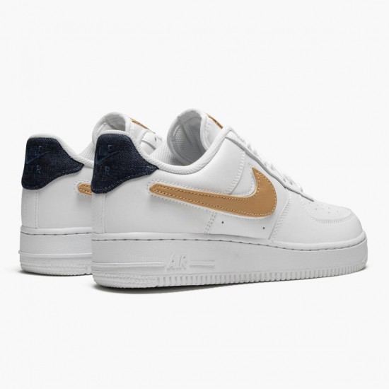 Nike Air Force 1 Low Removable Swoosh Pack Hvid Vachetta Tan CT2253 100 Dame/Herre