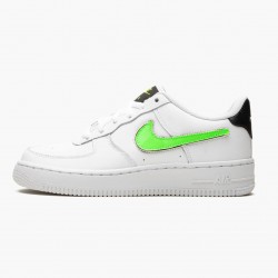 Nike Air Force 1 Low Removable Swoosh Hvid Grøn Strike AR7446 100 Dame/Herre