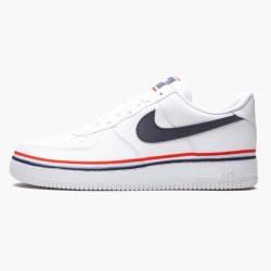 Nike Air Force 1 Low Ribbon Hvid Blå CJ1377 100 Dame/Herre