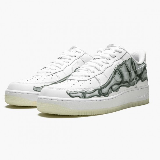 Nike Air Force 1 Low Skeleton Halloween BQ7541 100 Dame/Herre