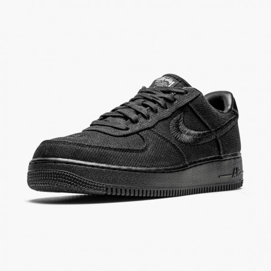 Nike Air Force 1 Low Stussy Sort CZ9084 001 Dame/Herre