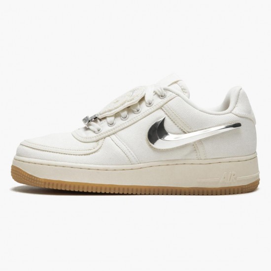 Nike Air Force 1 Low Travis Scott Sail AQ4211 101 Dame/Herre