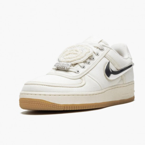 Nike Air Force 1 Low Travis Scott Sail AQ4211 101 Dame/Herre