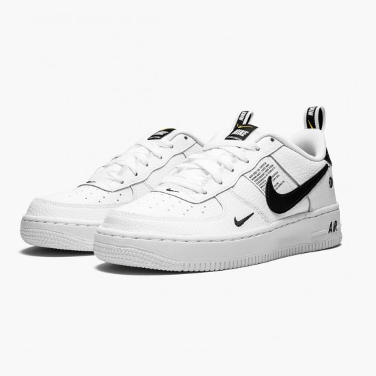 Nike Air Force 1 Low Utility Hvid Sort AR1708 100 Dame/Herre