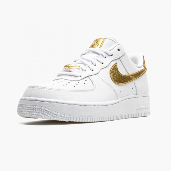 Nike Air Force 1 Low Hvid Metallic Guld DC2181 100 Dame/Herre