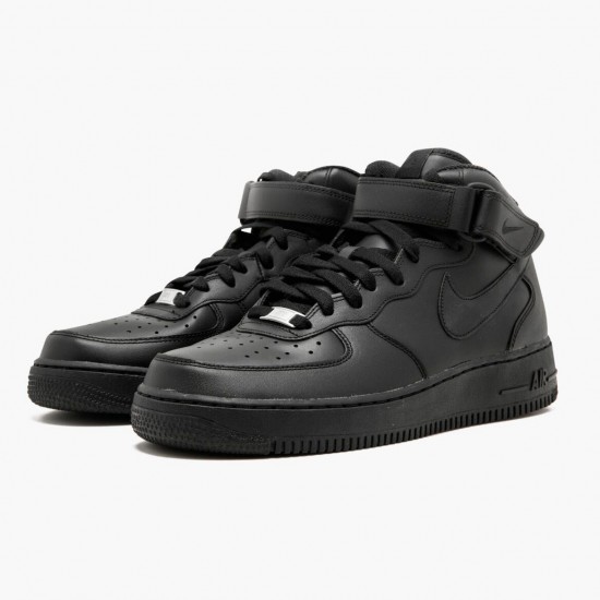 Nike Air Force 1 Mid Sort 315123 001 Dame/Herre