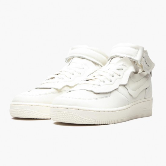 Nike Air Force 1 Mid Comme des Garcons Hvid DC3601 100 Dame/Herre