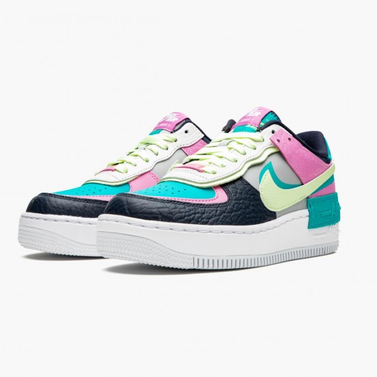 Nike Air Force 1 Shadow Barely Volt Oracle Aqua CK3172 001 Dame