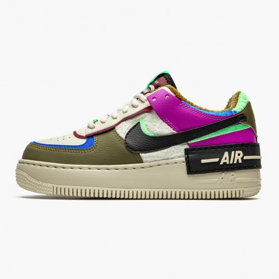 Nike Air Force 1 Shadow Cactus Flower Oliven Flak CT1985 500 Dame