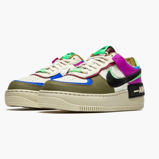 Nike Air Force 1 Shadow Cactus Flower Oliven Flak CT1985 500 Dame