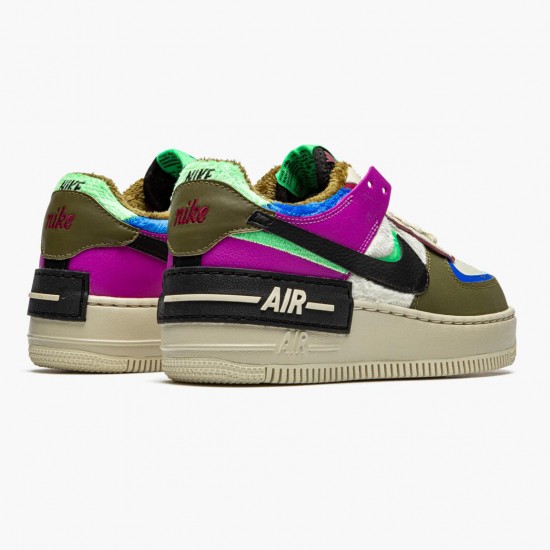 Nike Air Force 1 Shadow Cactus Flower Oliven Flak CT1985 500 Dame