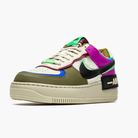 Nike Air Force 1 Shadow Cactus Flower Oliven Flak CT1985 500 Dame