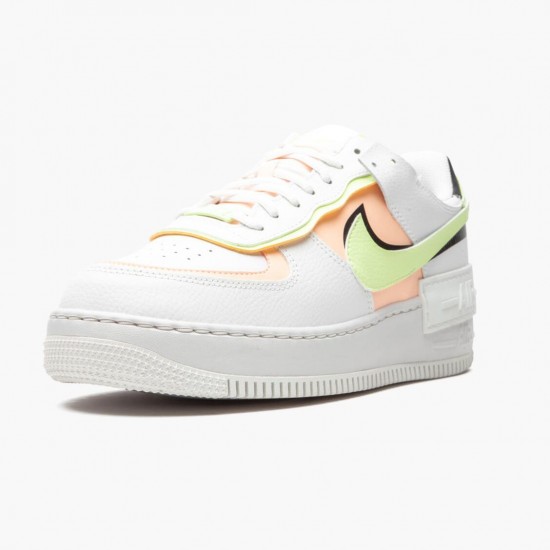 Nike Air Force 1 Shadow Summit Hvid Barely Volt Crimson Tint CI0919 107 Dame