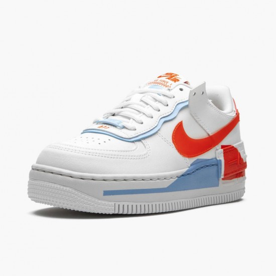 Nike Air Force 1 Shadow Summit Hvid Team Orange CQ9503 100 Dame/Herre