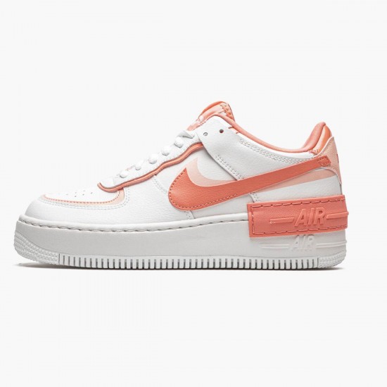 Nike Air Force 1 Shadow Hvid Coral Lyserød CJ1641 101 Dame/Herre