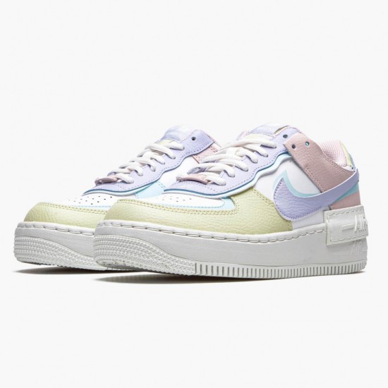 Nike Air Force 1 Shadow Hvid Glacier Blå Ghost CI0919 106 Dame