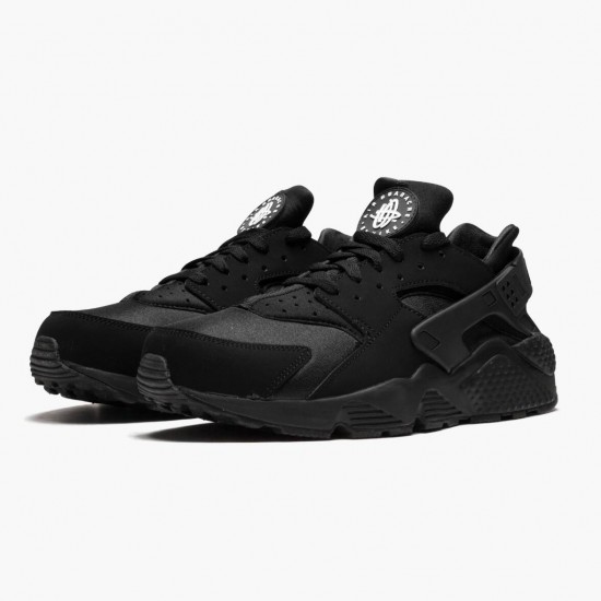 Nike Air Huarache Sort Sort Hvid 318429 003 Dame/Herre