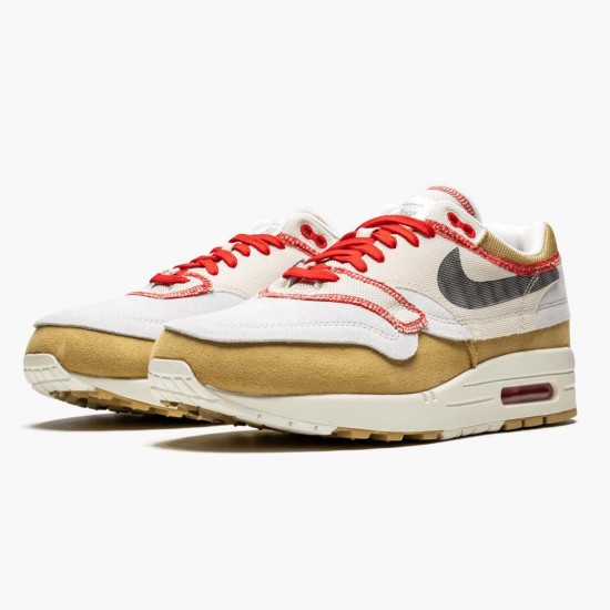 Nike Air Max 1 Inside Out Club Guld Sort 858876 713 Dame/Herre