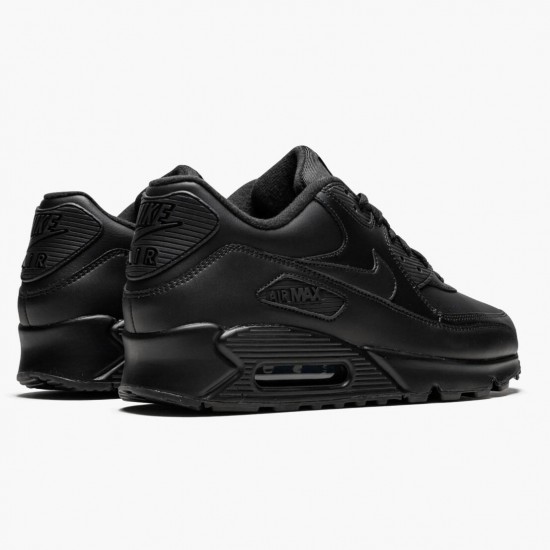 Nike Air Max 90 Leather Sort 302519 001 Dame/Herre