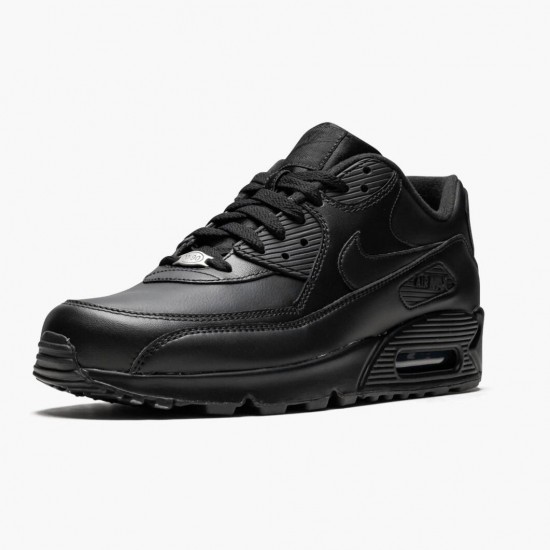 Nike Air Max 90 Leather Sort 302519 001 Dame/Herre