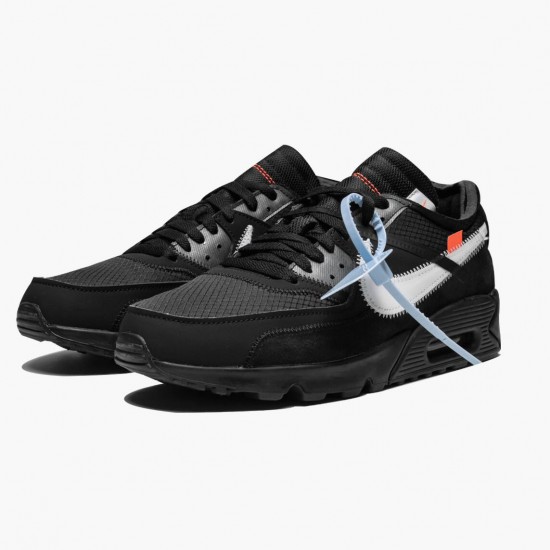 Nike Air Max 90 OFF WHITE Sort AA7293 001 Dame/Herre