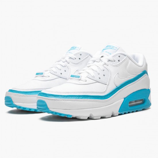 Nike Air Max 90 Undefeated Hvid Blå Fury CJ7197 102 Dame/Herre