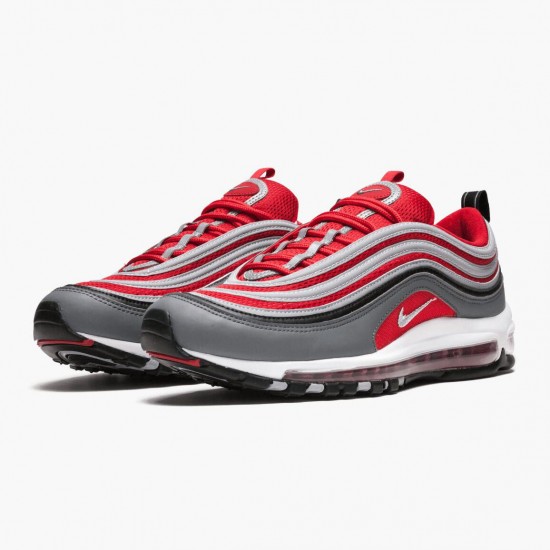 Nike Air Max 97 Dark Grå Gym Rød 921826 007 Dame/Herre