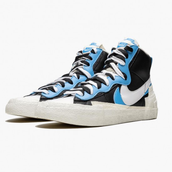 Nike Blazer Mid sacai Hvid Sort Legend Blå BV0072 001 Dame/Herre