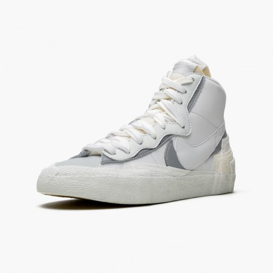 Nike Blazer Mid sacai Hvid Grå BV0072 100 Dame/Herre