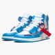 Nike Air Jordan 1 Retro High Off Hvid University Blå AQ0818 148 Herre