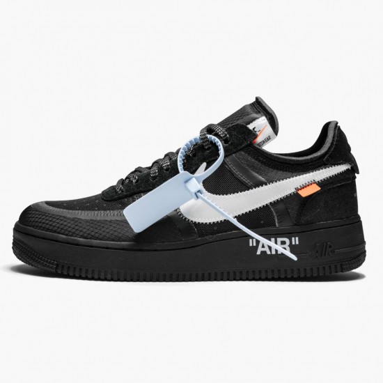 Nike Air Force 1 Low Off Hvid Sort Hvid AO4606 001 Herre