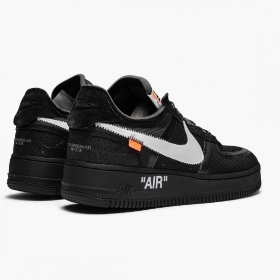 Nike Air Force 1 Low Off Hvid Sort Hvid AO4606 001 Herre