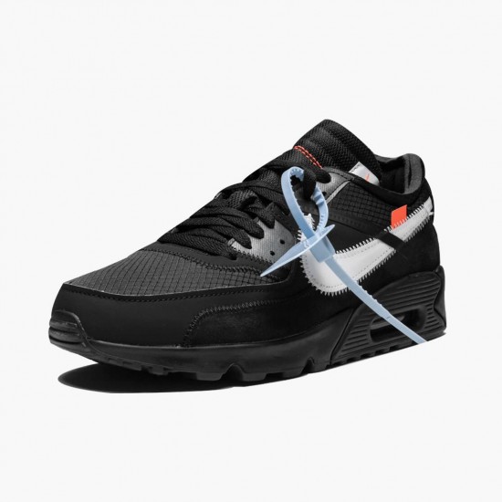 Nike Air Max 90 OFF WHITE Sort AA7293 001 Dame/Herre