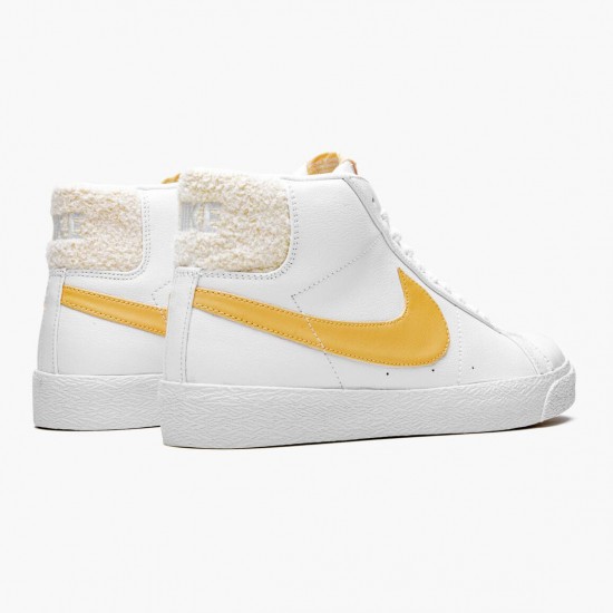 Nike SB Zoom Blazer Mid Hvid Celestial Guld CJ6983 102 Dame/Herre