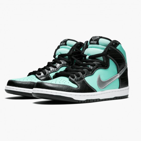 Nike Dunk SB High Diamond Supply Co Tiffany 653599 400 Dame/Herre