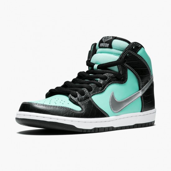 Nike Dunk SB High Diamond Supply Co Tiffany 653599 400 Dame/Herre