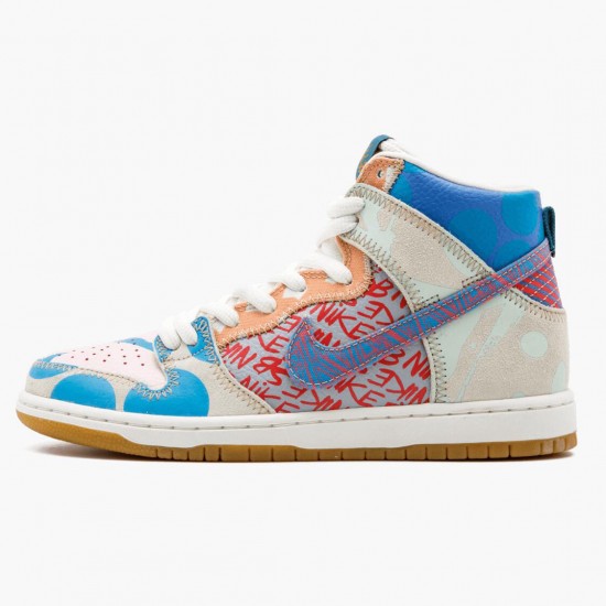 Nike SB Dunk High Thomas Campbell What the Dunk 918321 381 Dame/Herre